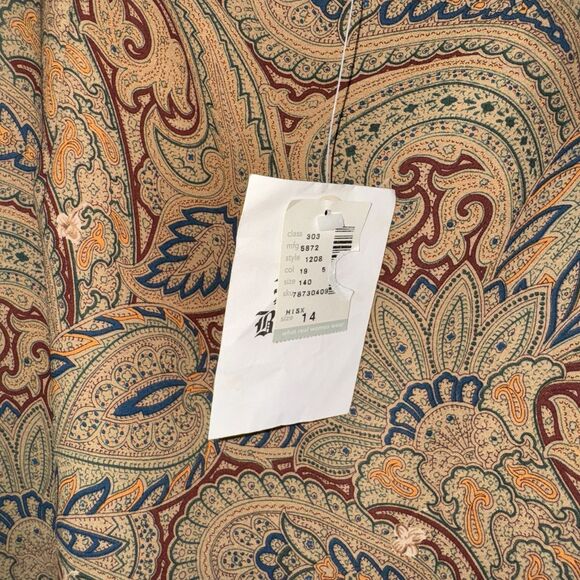 Lane Bryant Paisley Maxi Skirt Boho Vintage Deadstock Y2K Fall 90s Retro Sz 14 - Picture 5 of 9